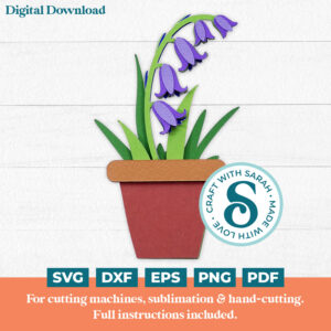 Bluebells Flower Pot Mini SVG
