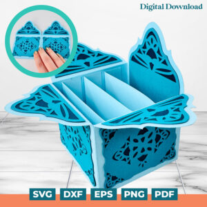Box Card Blank Template - Patterned