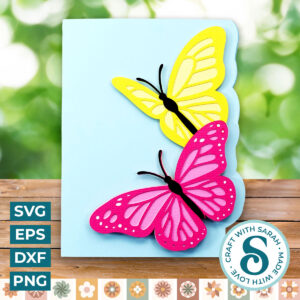 Spring Butterflies Side Edge Card