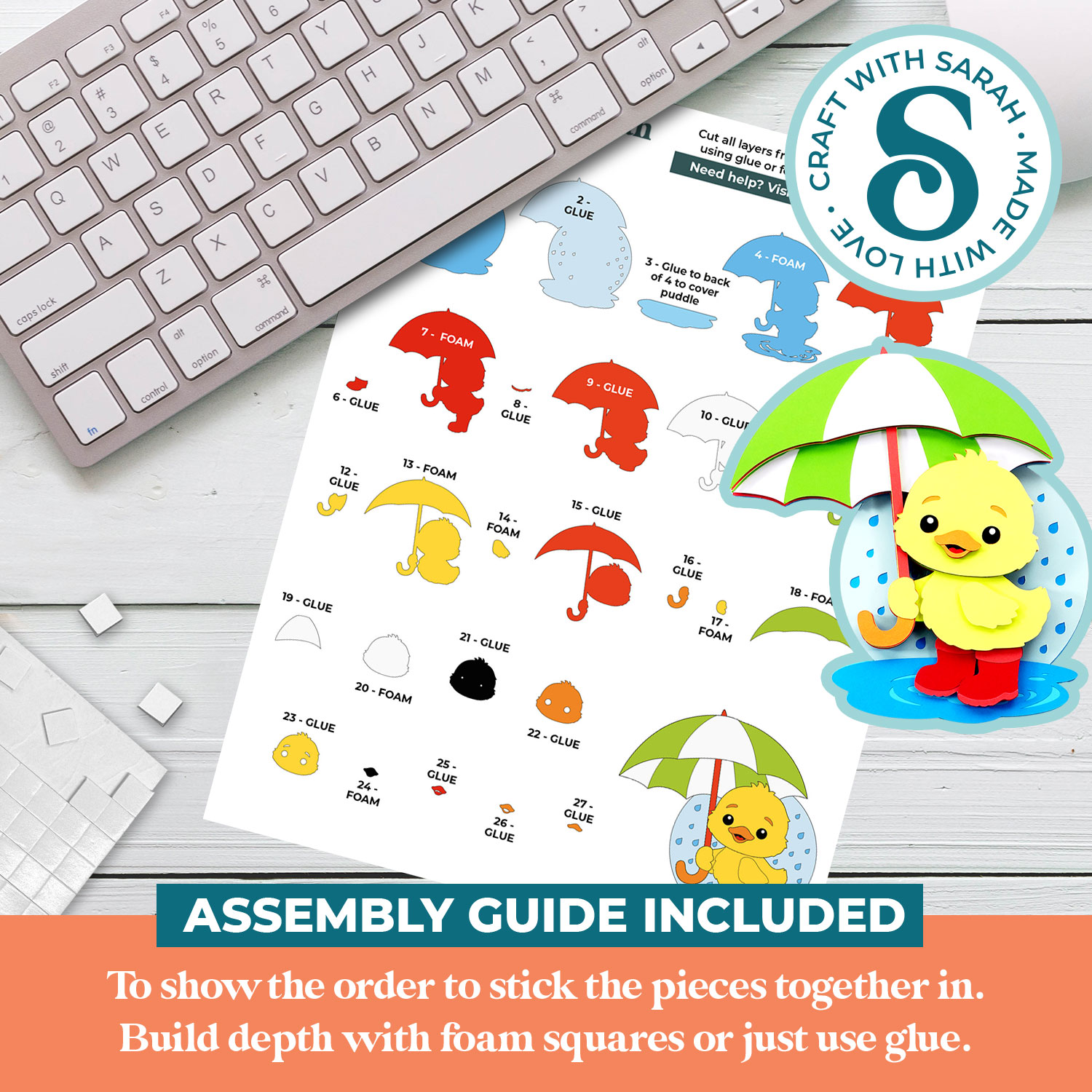Chick in Puddle SVG - Image 2