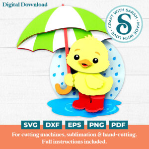 Chick in Puddle SVG