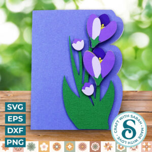 Crocus Flowers Side Edge Card