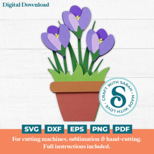 Crocus Flower Pot Mini SVG