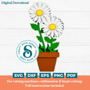 Daisy Flower Pot Mini SVG