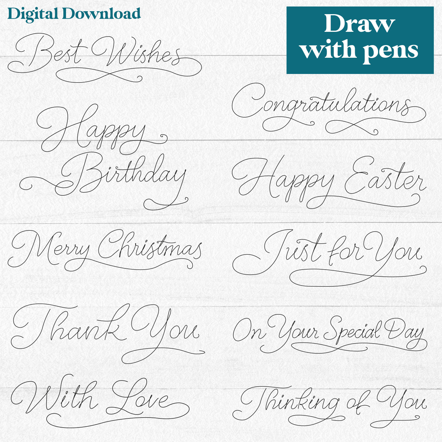 Card Sentiments for Drawing