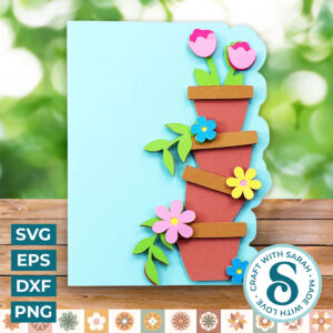 Flower Pots Side Edge Card