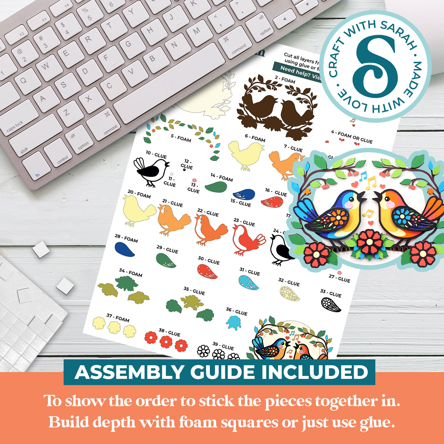 Folk Art Birds SVG - Image 2