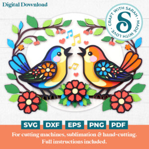 Folk Art Birds SVG
