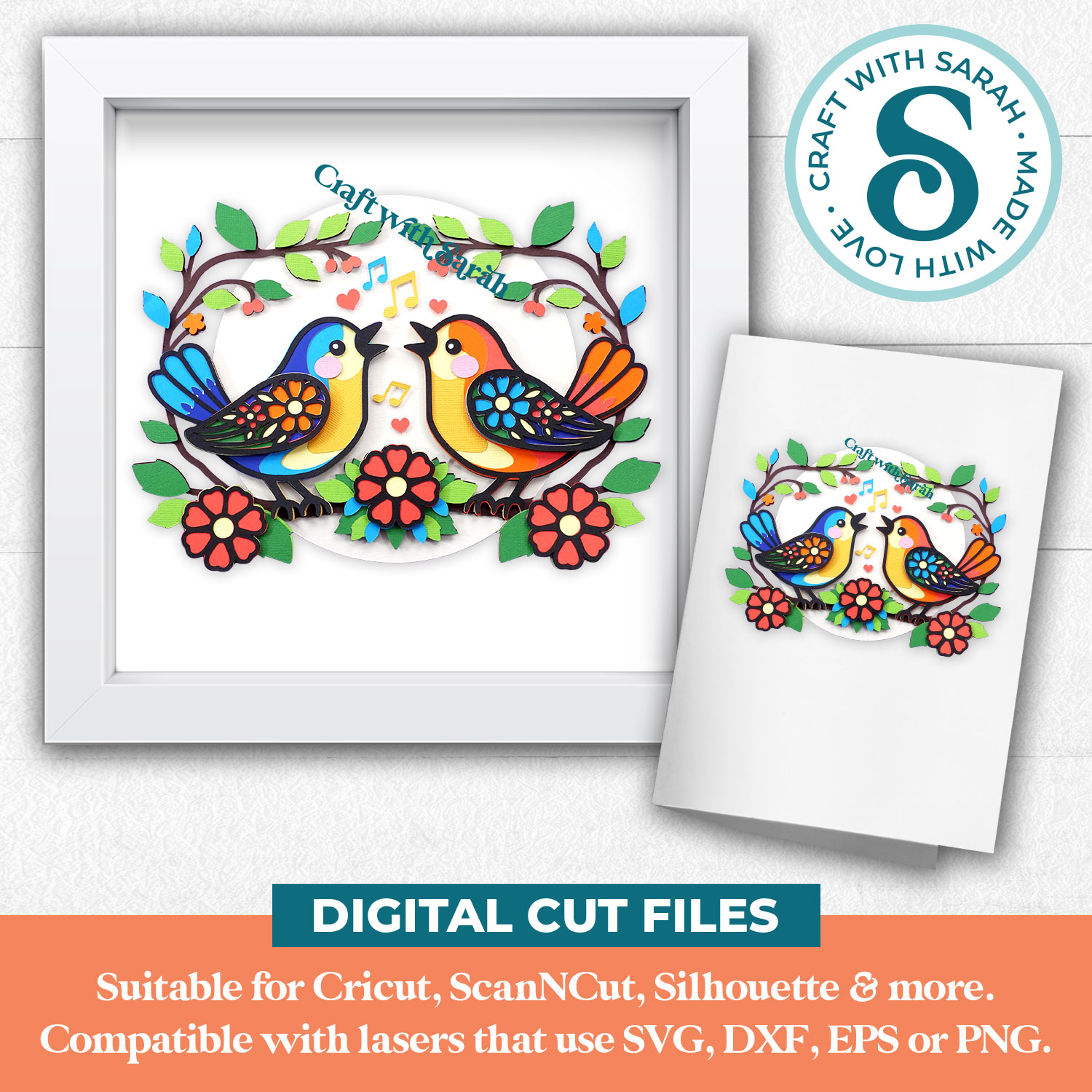 Folk Art Birds SVG - Image 3