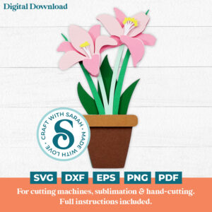 Lily Flower Pot Mini SVG
