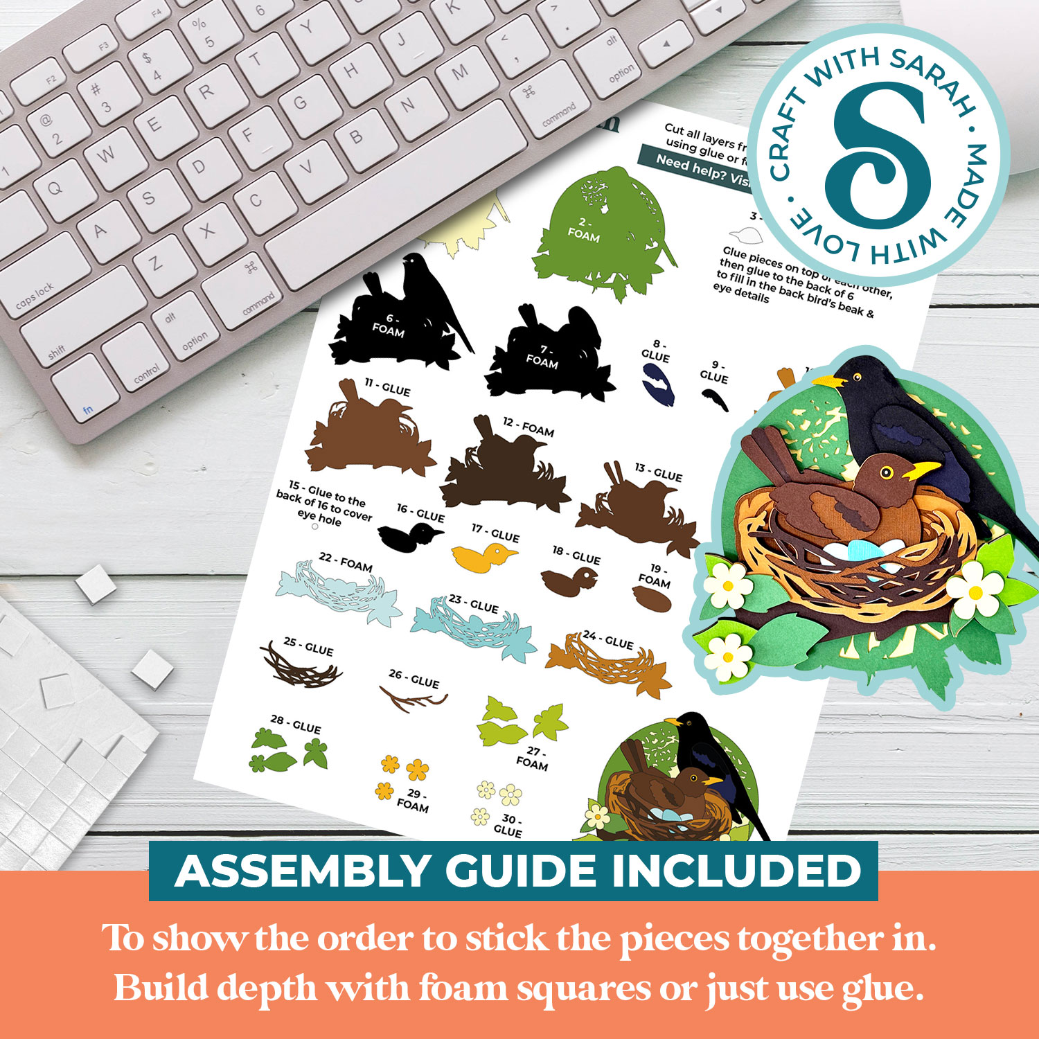 Nesting Blackbirds SVG - Image 2