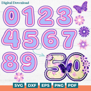 Layered Number Set for Age Cards