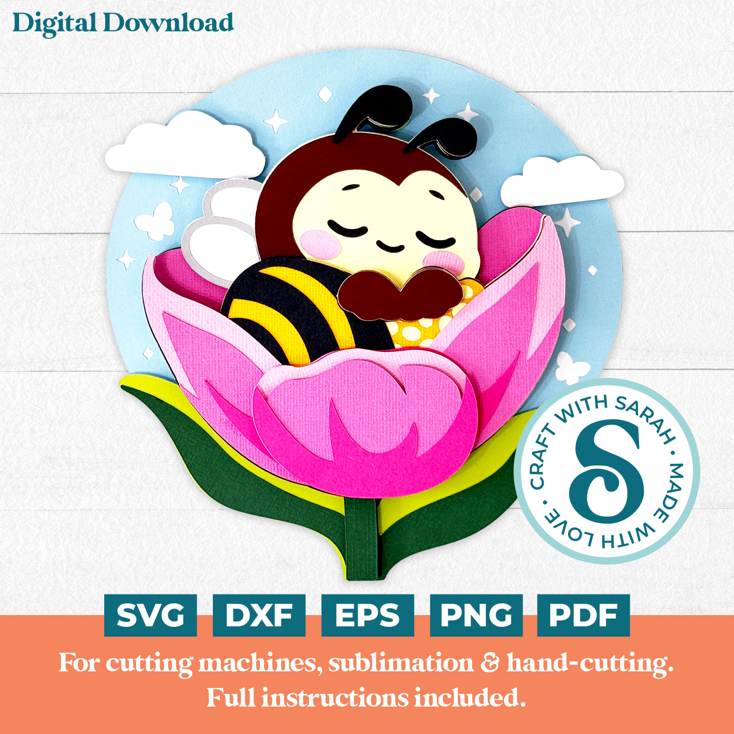 Sleeping Bee SVG