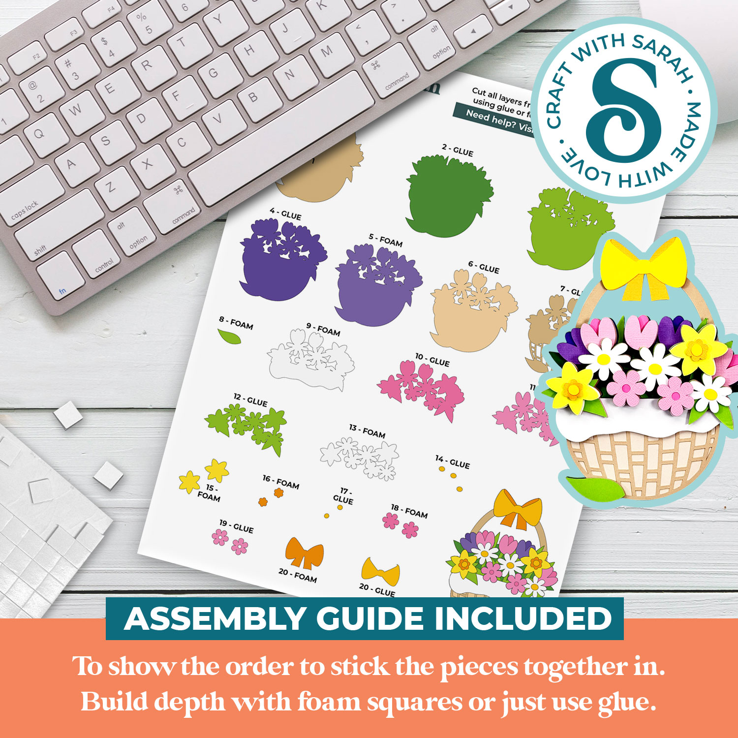 Spring Flower Basket SVG - Image 2