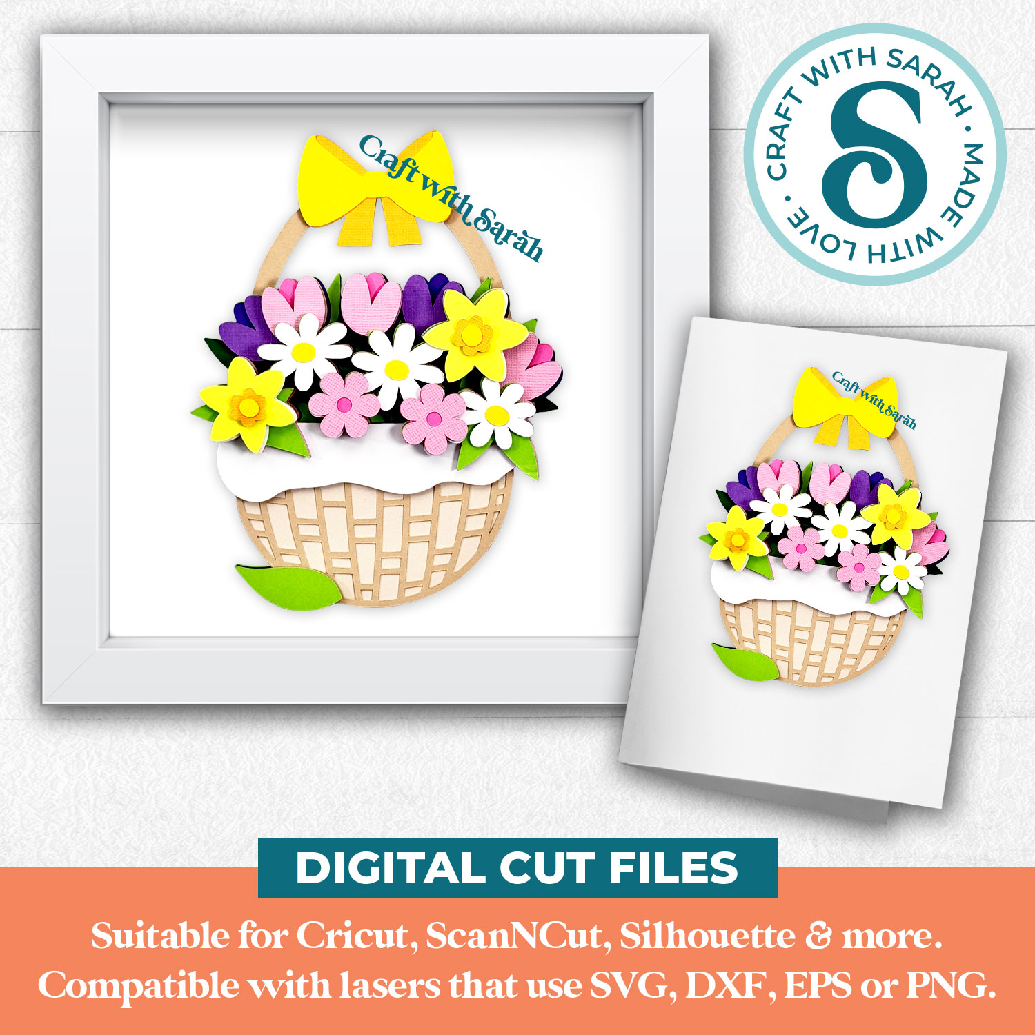 Spring Flower Basket SVG - Image 3