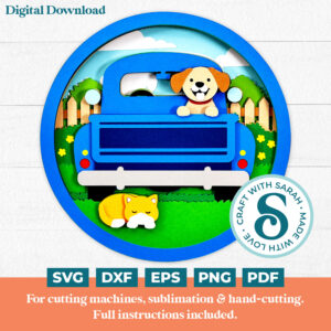 Spring Truck Scene SVG