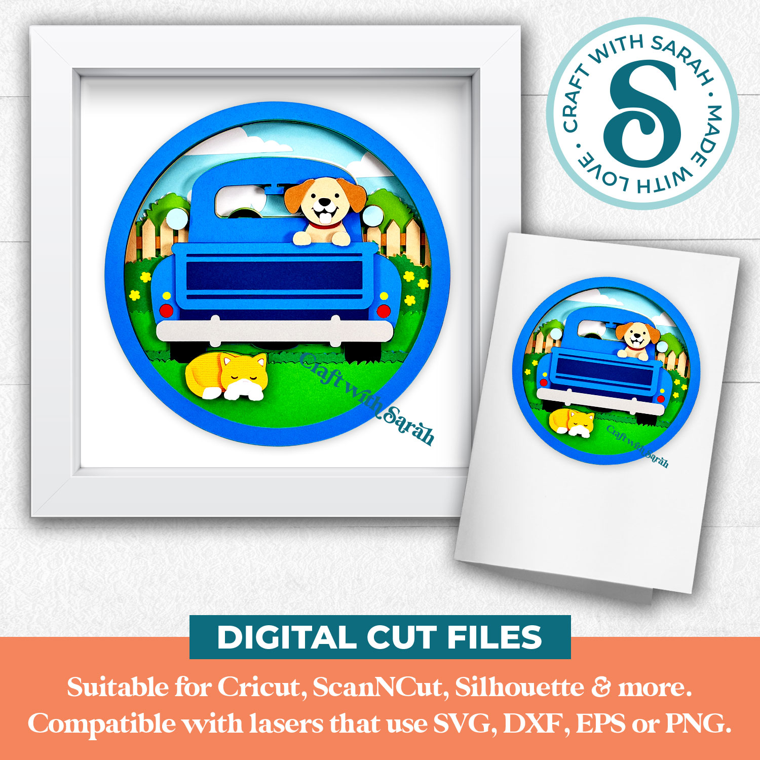 Spring Truck Scene SVG - Image 3