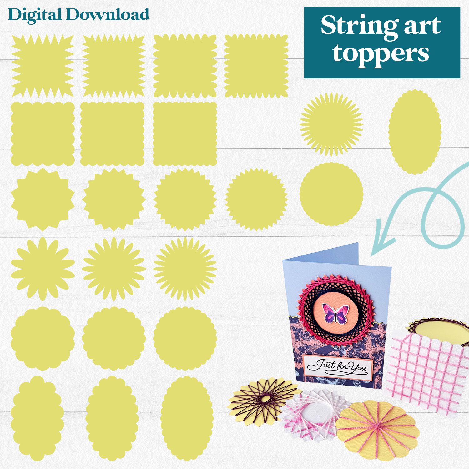 String Art Card Toppers