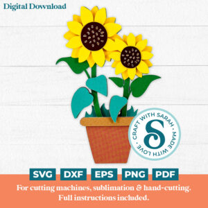 Sunflower Pot Mini SVG