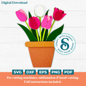 Tulip Flower Pot Mini SVG