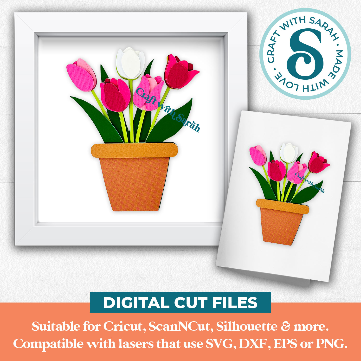 Tulip Flower Pot Mini SVG - Image 3