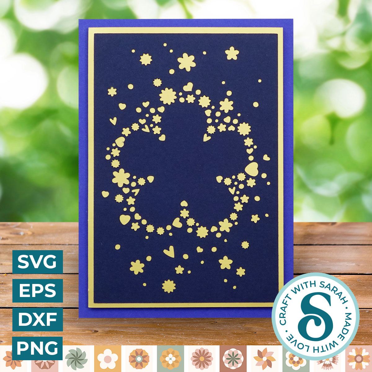 Flower Cutout Shapes Card