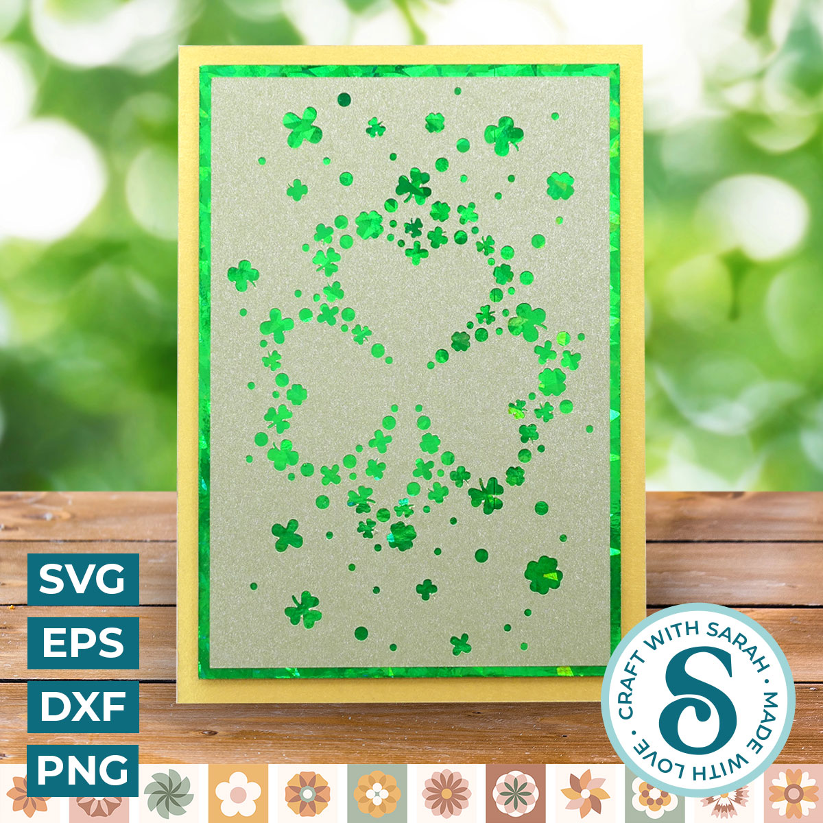 Shamrock Cutout Shapes Card