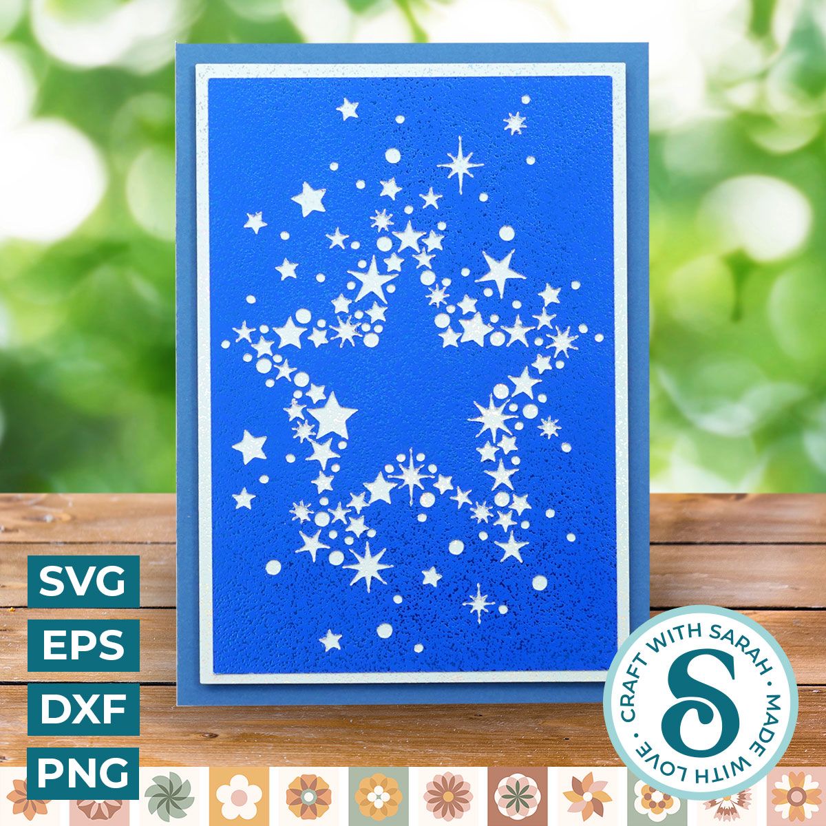 Star Cutout Shapes Card