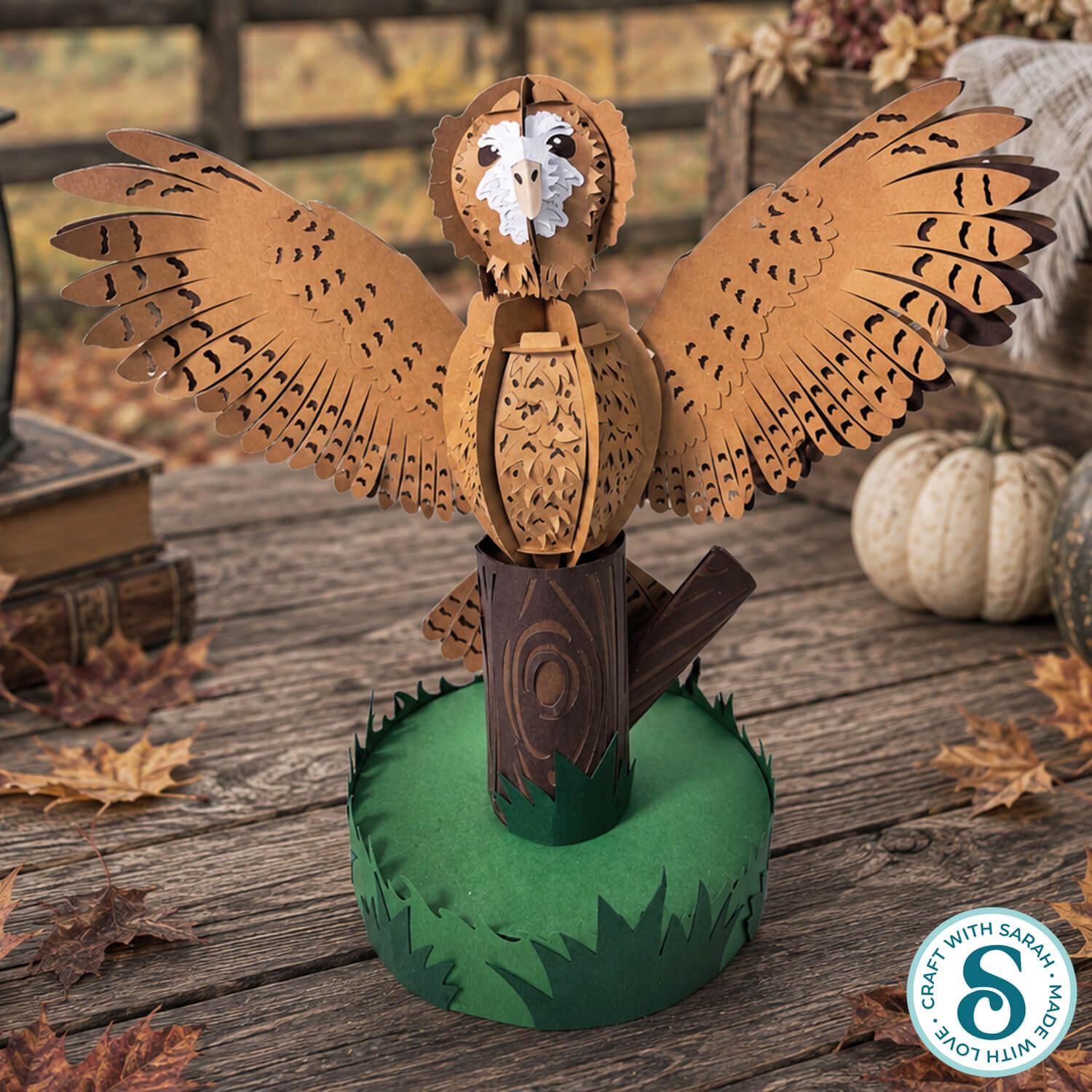 3D owl centrepiece by Craft with Sarah