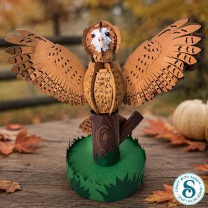 3D owl Cricut craft SVG by Craft with Sarah