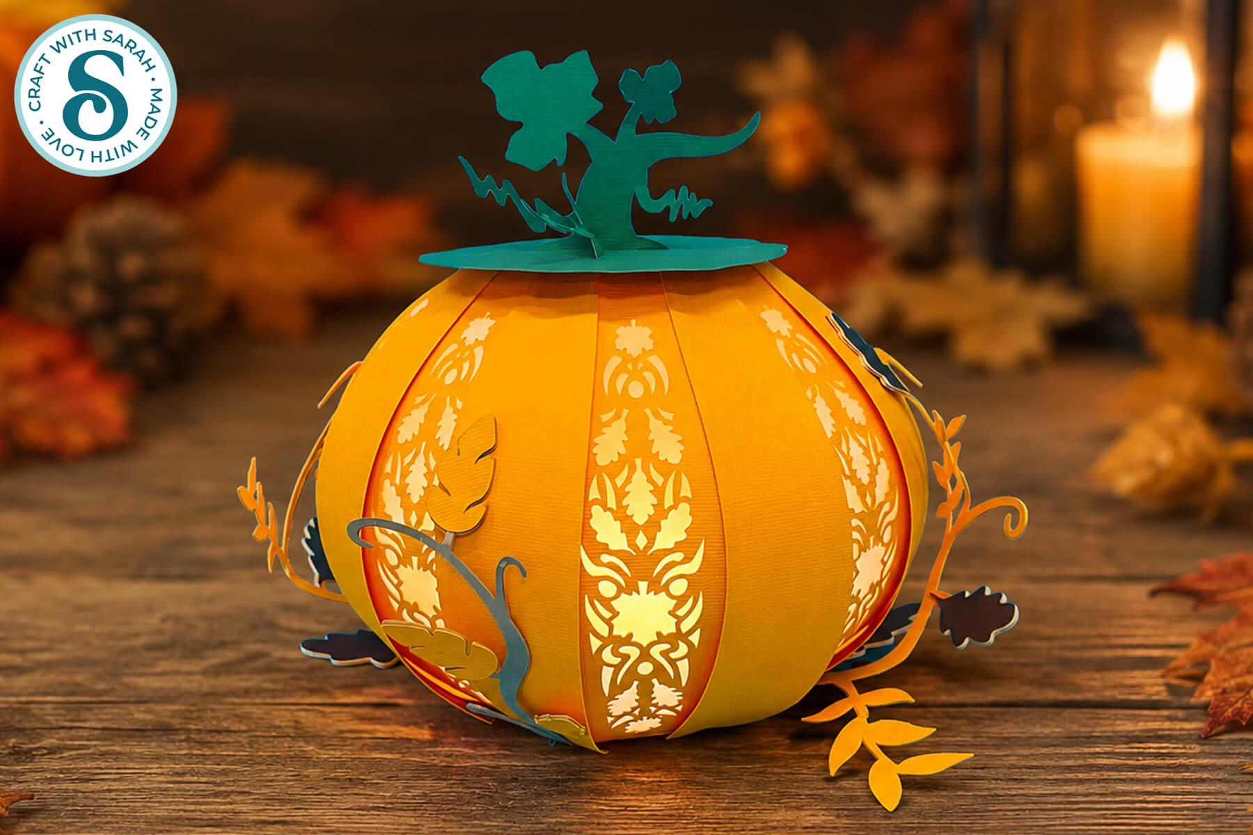 3D pumpkin papercraft by Craft with Sarah