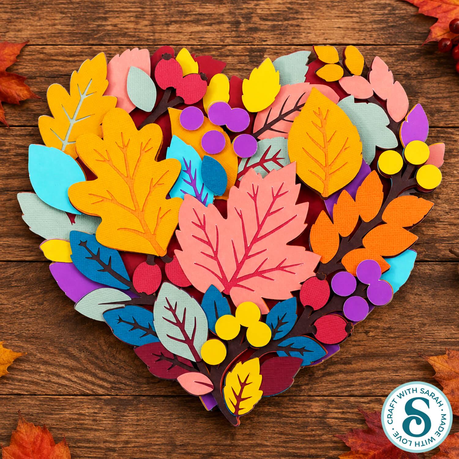 Autumn leaf papercraft by Craft with Sarah