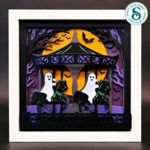 Ghost Carousel Shadow Box SVG