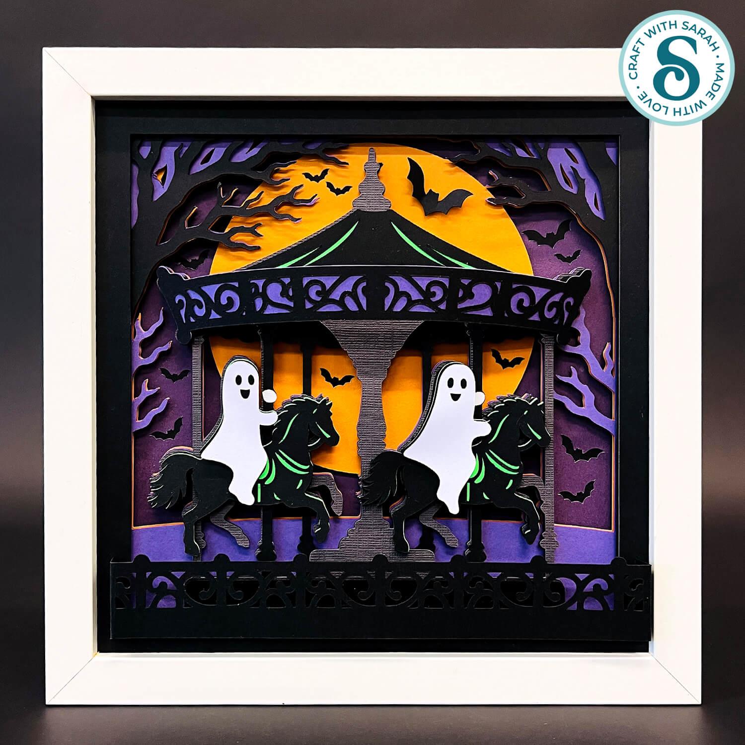 Ghost Carousel Shadow Box SVG