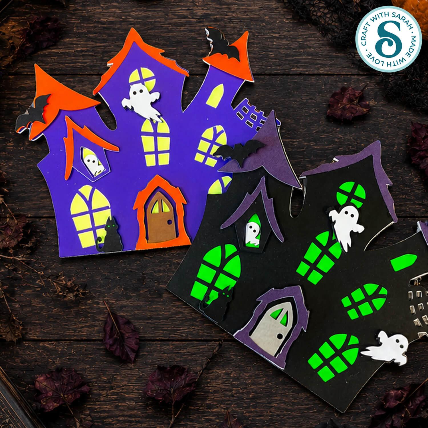 Haunted House Shaped Card SVG