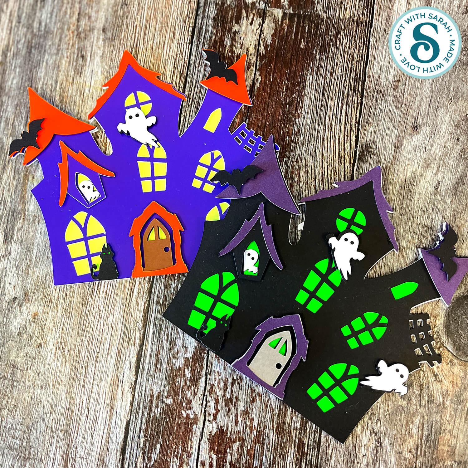 Halloween greetings card template by Craft with Sarah