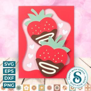 Heart Strawberries A2 Card