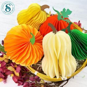 Honeycomb pumpkins and fruit by Craft with Sarah