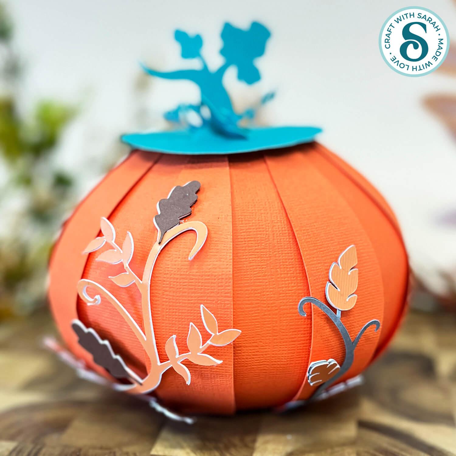 Paper pumpkin 3D craft by Craft with Sarah