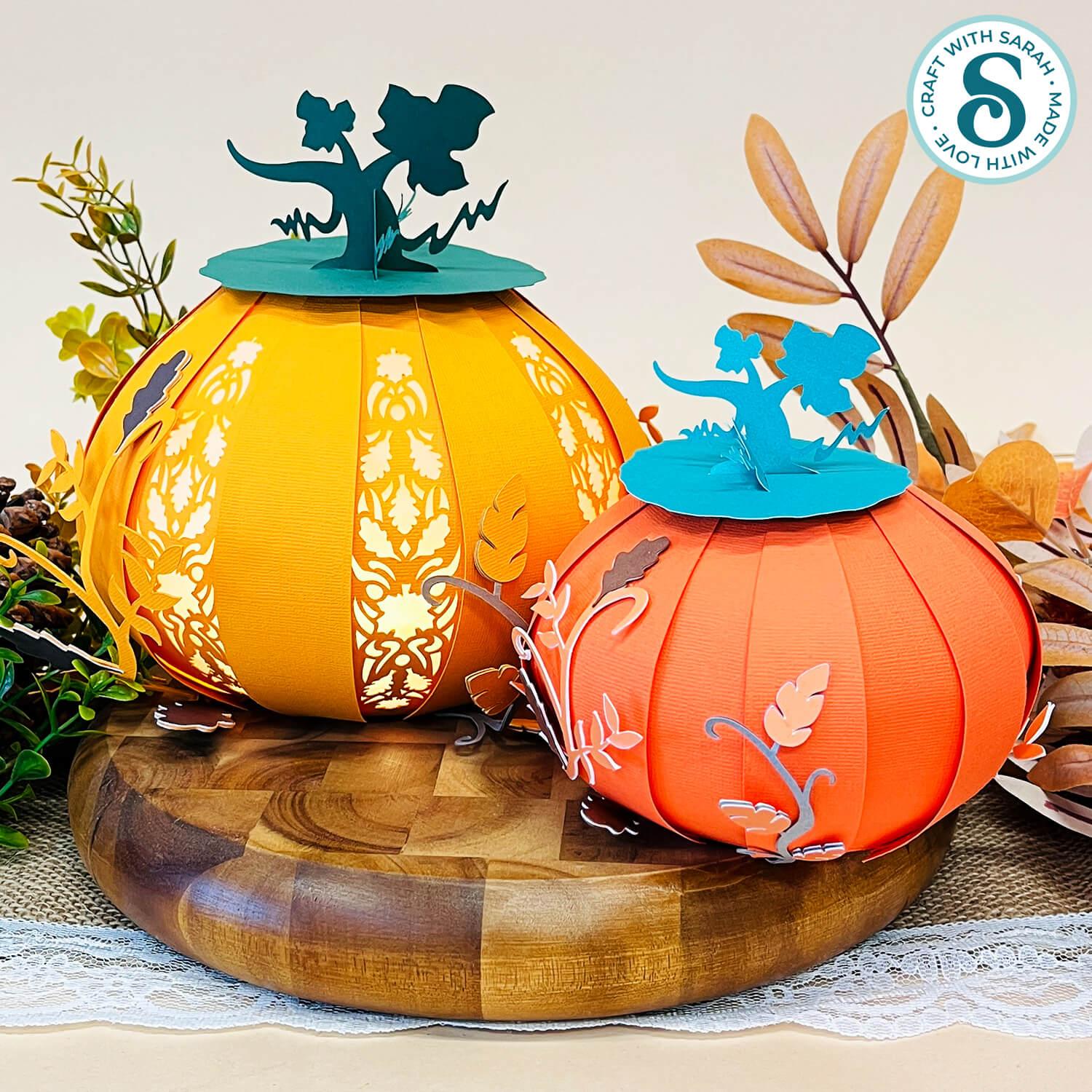 Paper pumpkin SVG from Craft with Sarah