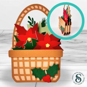Poinsettia Basket Card