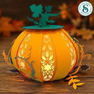 Pumpkin lantern Cricut craft to make by Craft with Sarah