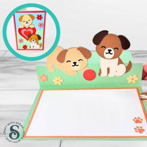 Puppies Double-Sided Popout Card