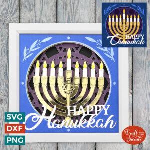Happy Hanukkah Shadow Box
