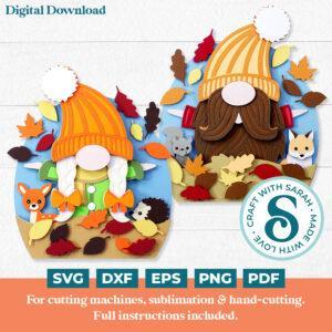 Autumn Leaf Gnome SVGs