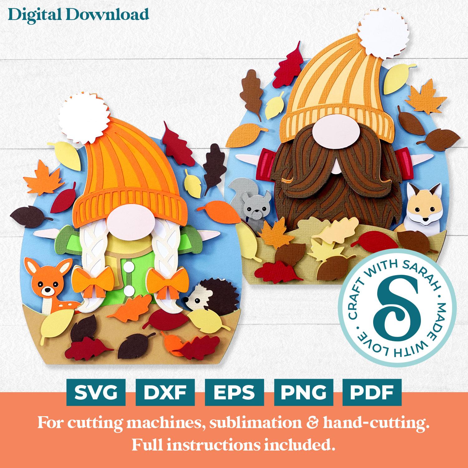 Autumn Leaf Gnome SVGs