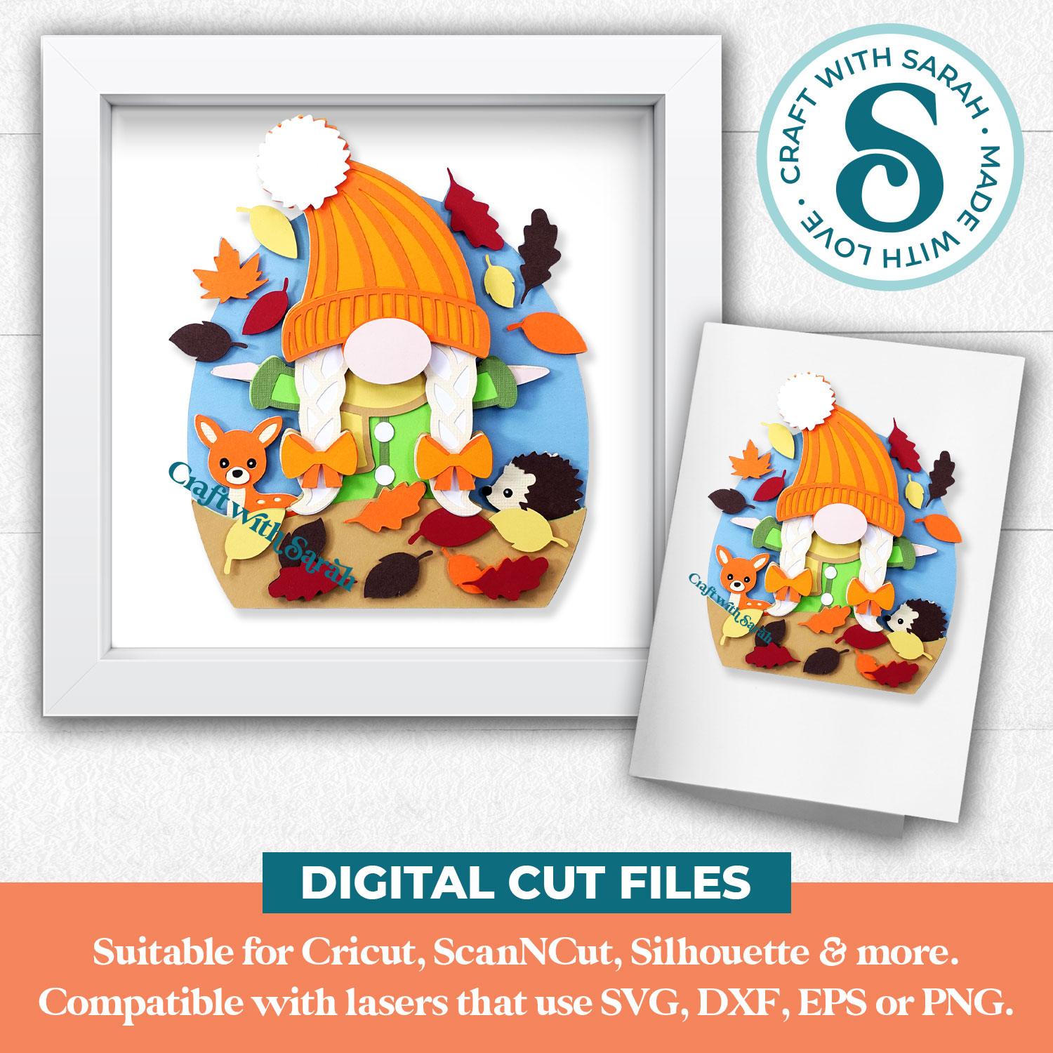 Autumn Leaf Gnome SVG - Female - Image 3