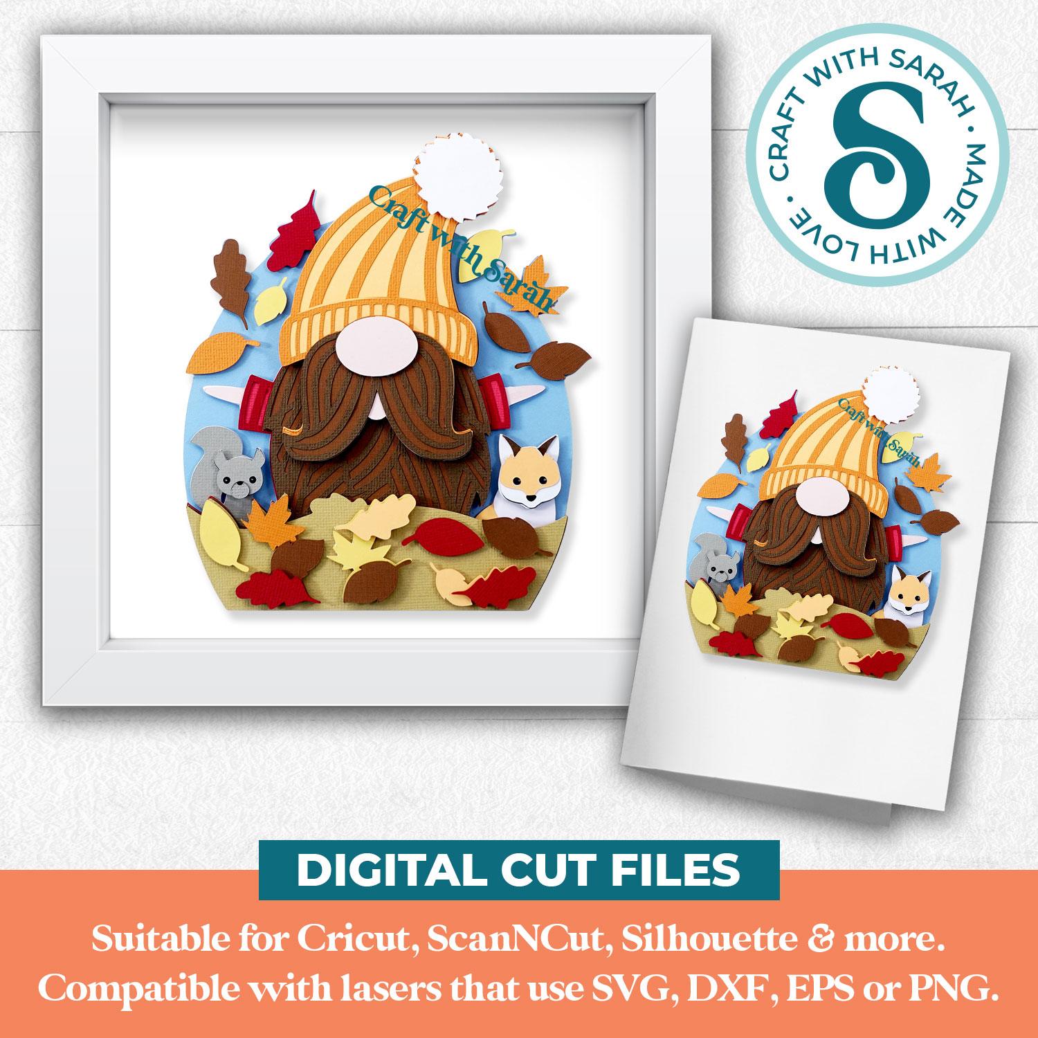 Autumn Leaf Gnome SVG - Male - Image 3