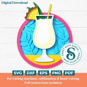 Pina Colada Cocktail SVG
