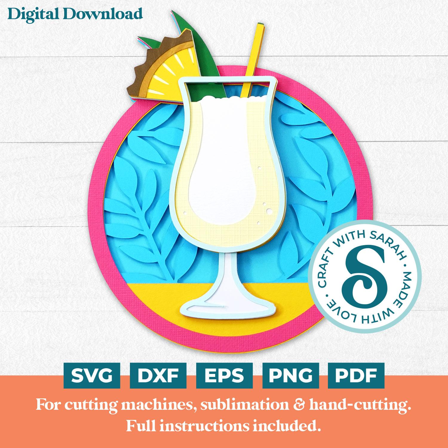 Pina Colada Cocktail SVG
